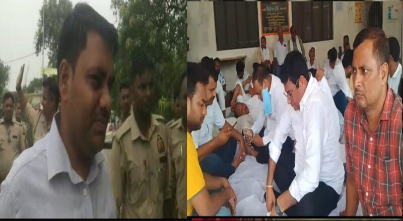 बैठक के दौरान विवाद का मामला आया सामने, पुलिस कस्टडी में कार्यालय से बाहर निकले खंड विकास अधिकारी