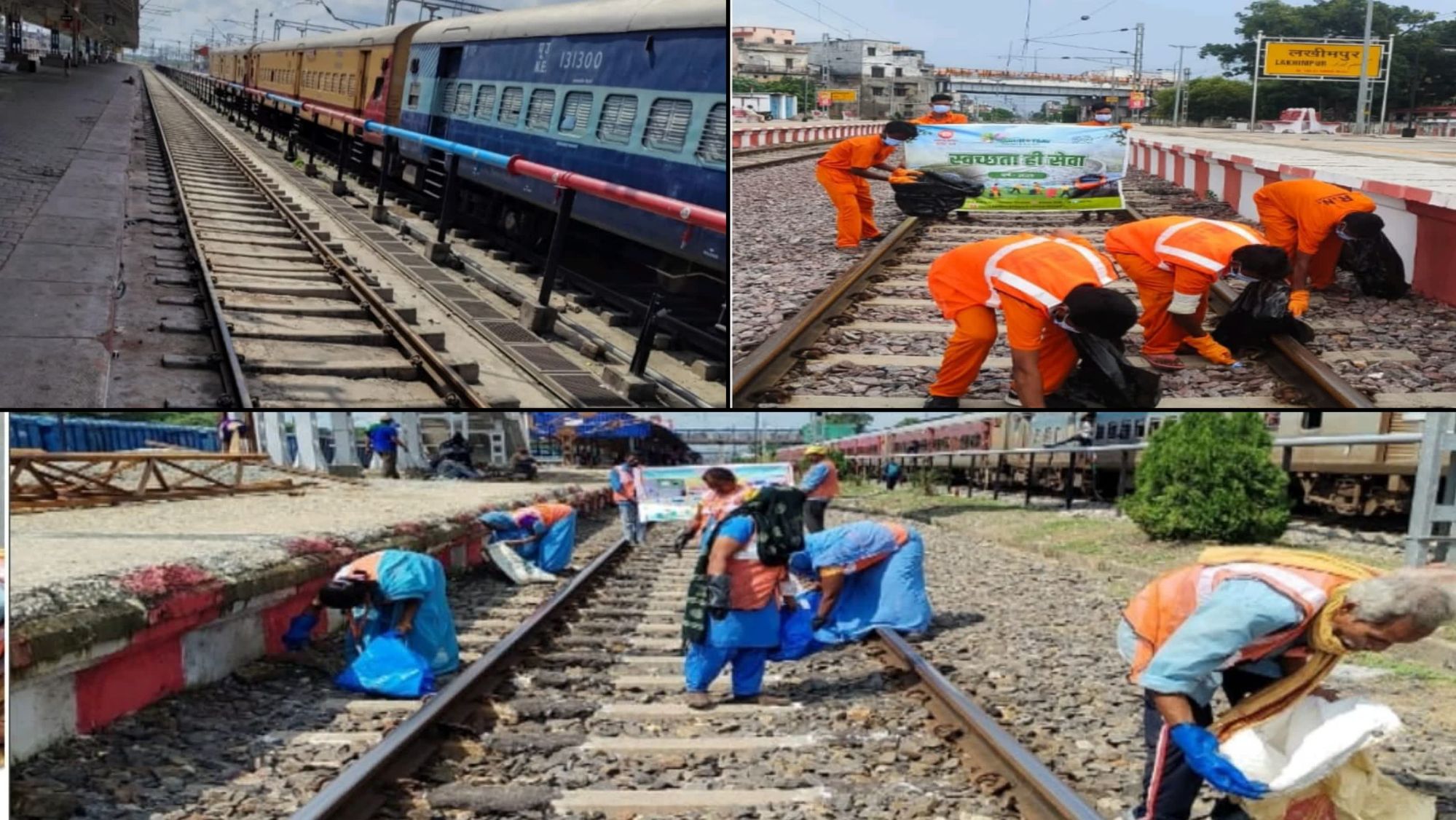 ‘Clean Track’ थीम के अन्तर्गत मंडल के प्रमुख स्टेशनों, ट्रेनों में चला स्वच्छता जागरूकता अभियान