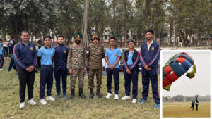 पैरासेलिंग कैंप में शामिल हुए एमजीयूजी के एनसीसी कैडेट्स